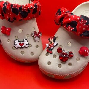 Kids Minnie Croc Strap Cover & Charms